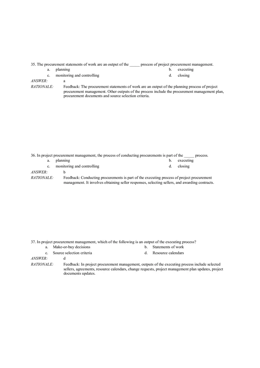 Chapter 12 Project Procurement Management Answer Key (1-42) - Page 6