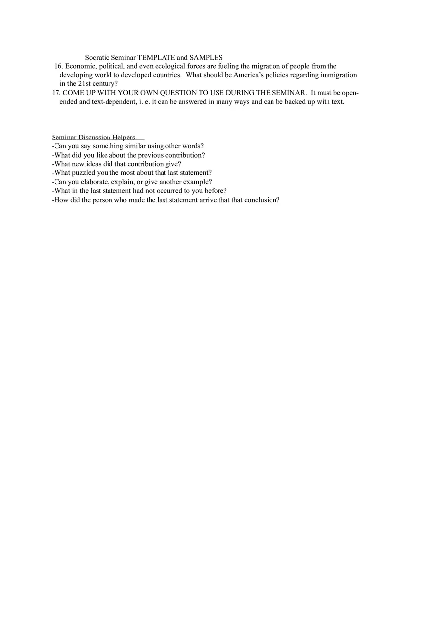 Socratic Seminar Template and Samples - Page 8