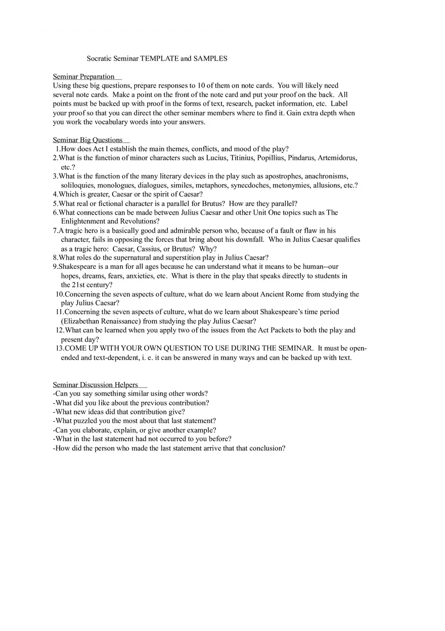 Socratic Seminar Template and Samples - Page 5