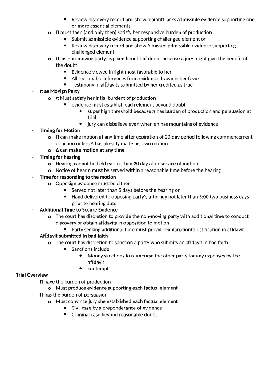 Florida Civil Procedure Finals Outline - Page 4