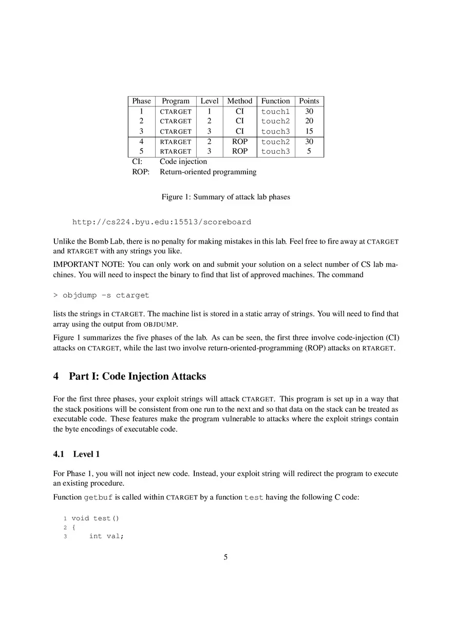 The Attack Lab Understanding Buffer Overflow Bugs - Page 9
