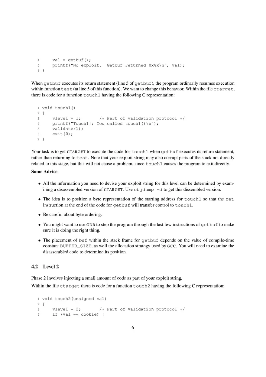The Attack Lab Understanding Buffer Overflow Bugs - Page 10