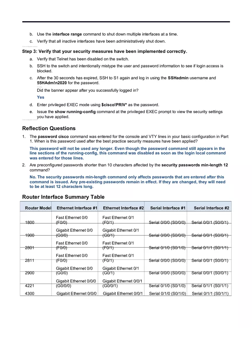 Lab - Secure Network Devices - Page 7