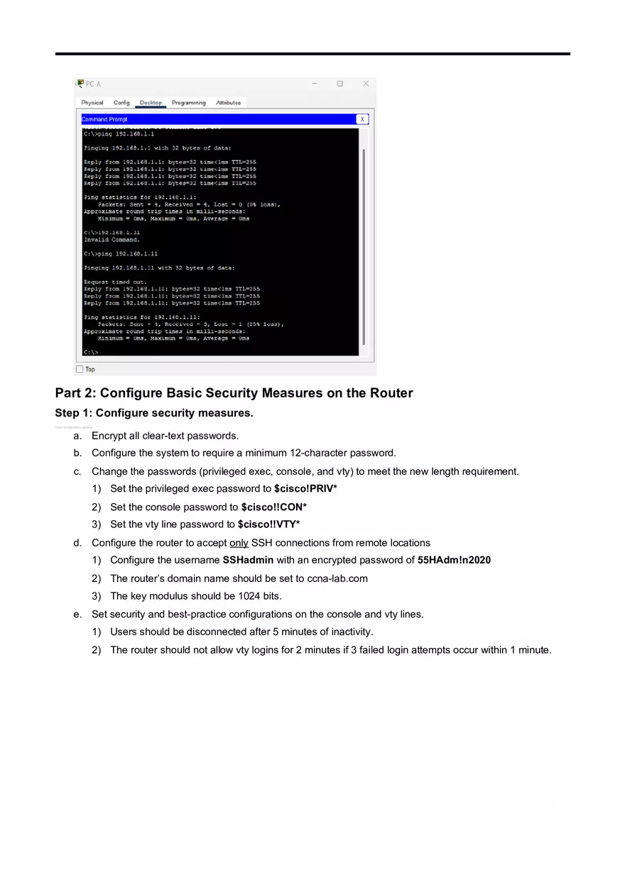 Lab - Secure Network Devices - Page 4