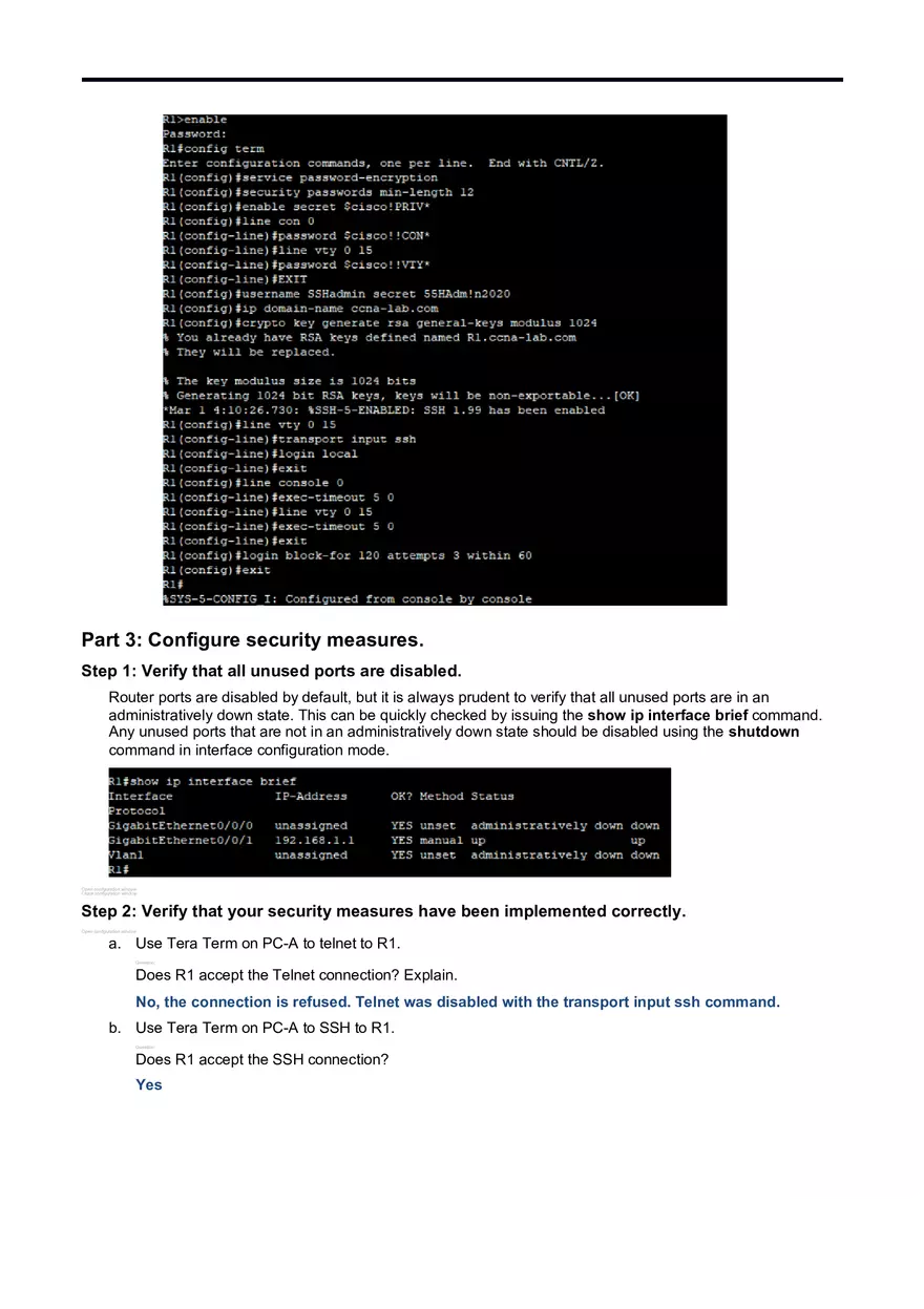 Lab - Secure Network Devices - Page 5