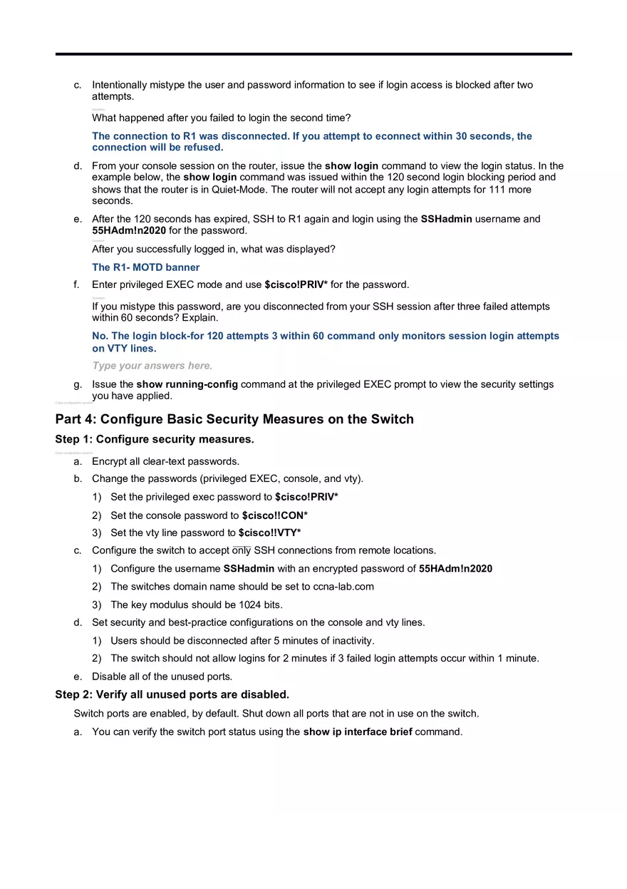 Lab - Secure Network Devices - Page 6