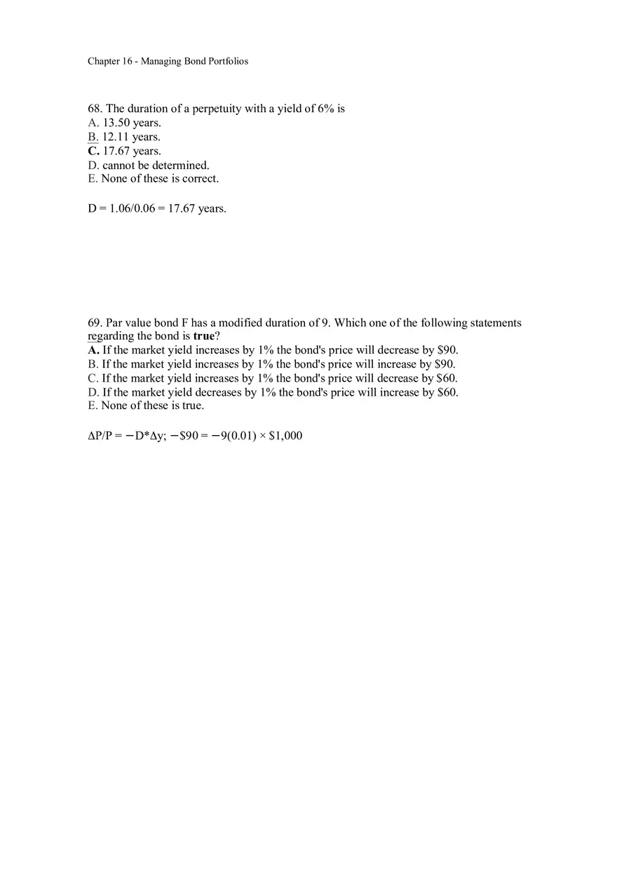 Managing Bond Portfolios Answer Key 4 - Page 7