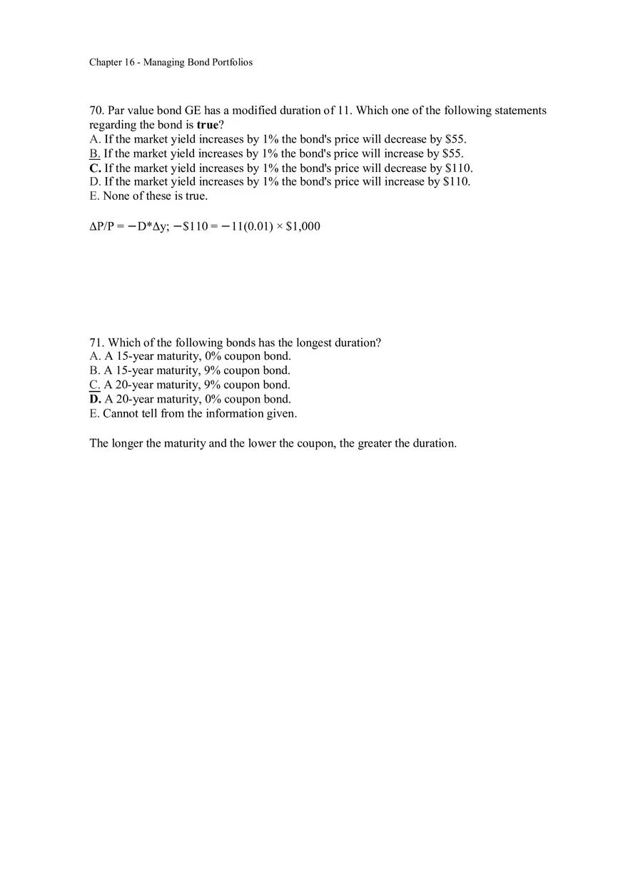 Managing Bond Portfolios Answer Key 4 - Page 8
