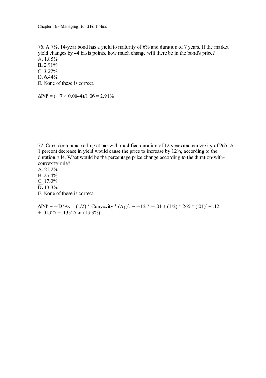 Managing Bond Portfolios Answer Key 4 - Page 11