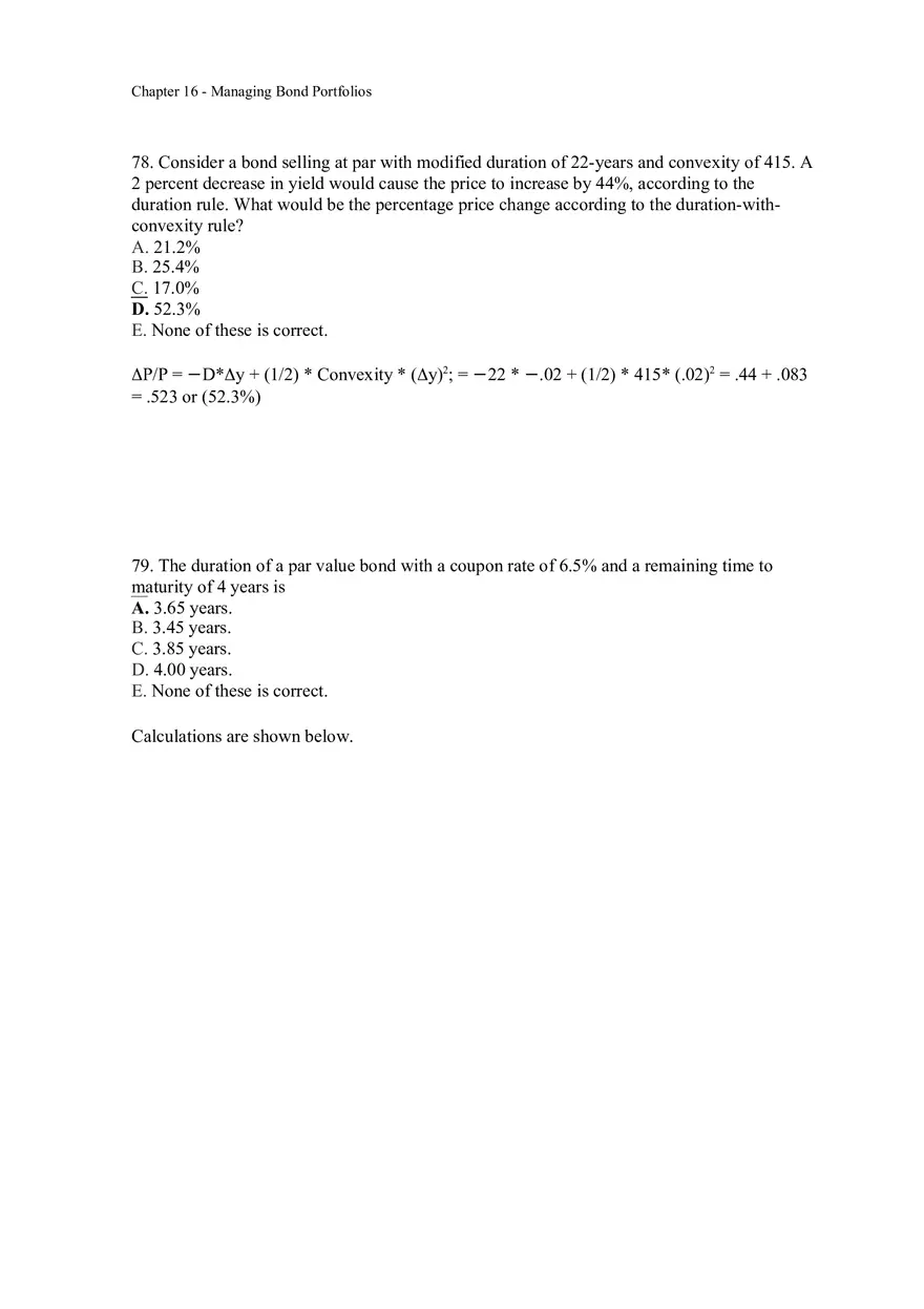 Managing Bond Portfolios Answer Key 4 - Page 12