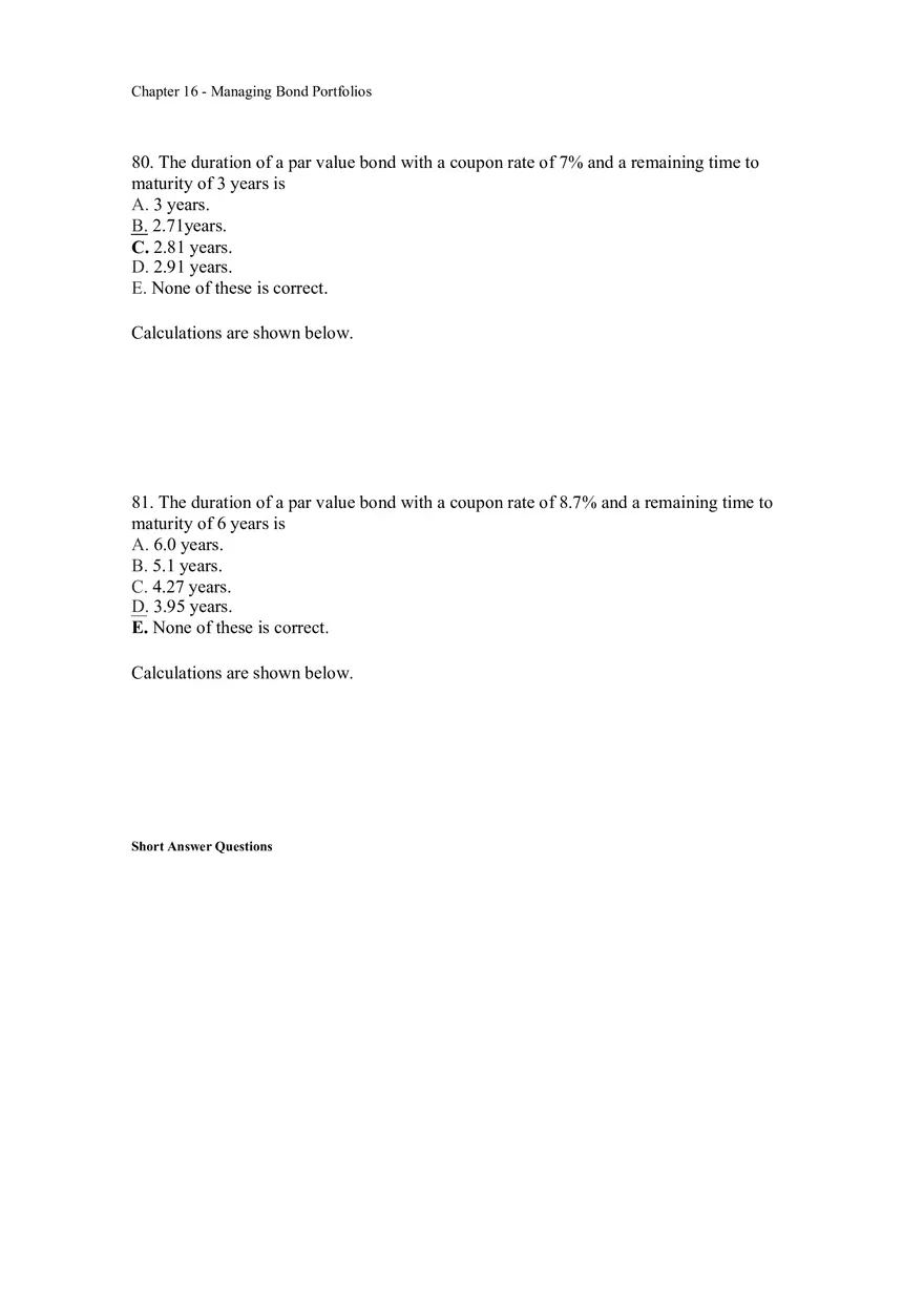 Managing Bond Portfolios Answer Key 4 - Page 13