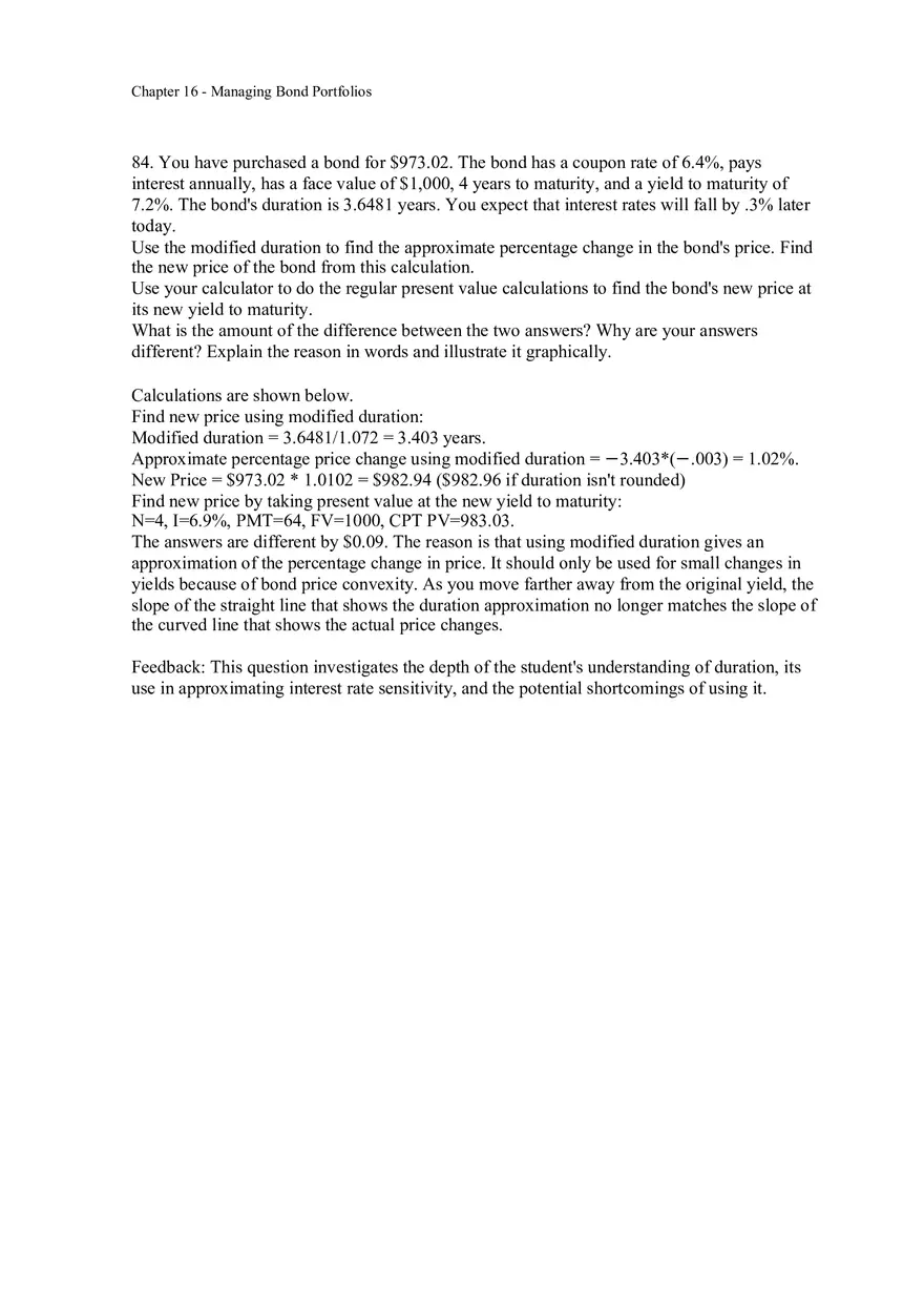 Managing Bond Portfolios Answer Key 4 - Page 5