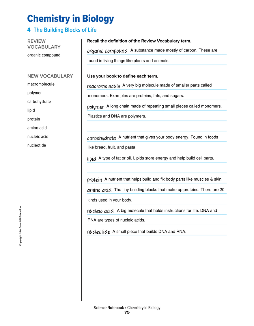 The Building Blocks of Life - Page 1