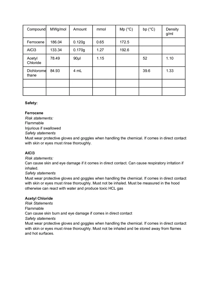 Experimental Organic Chemistry Experiment 5 - Lab Report - Page 2