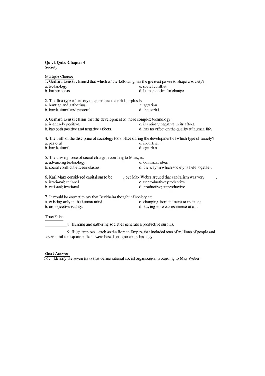 Chapter 4 - Society Answer Key 2 - Page 4