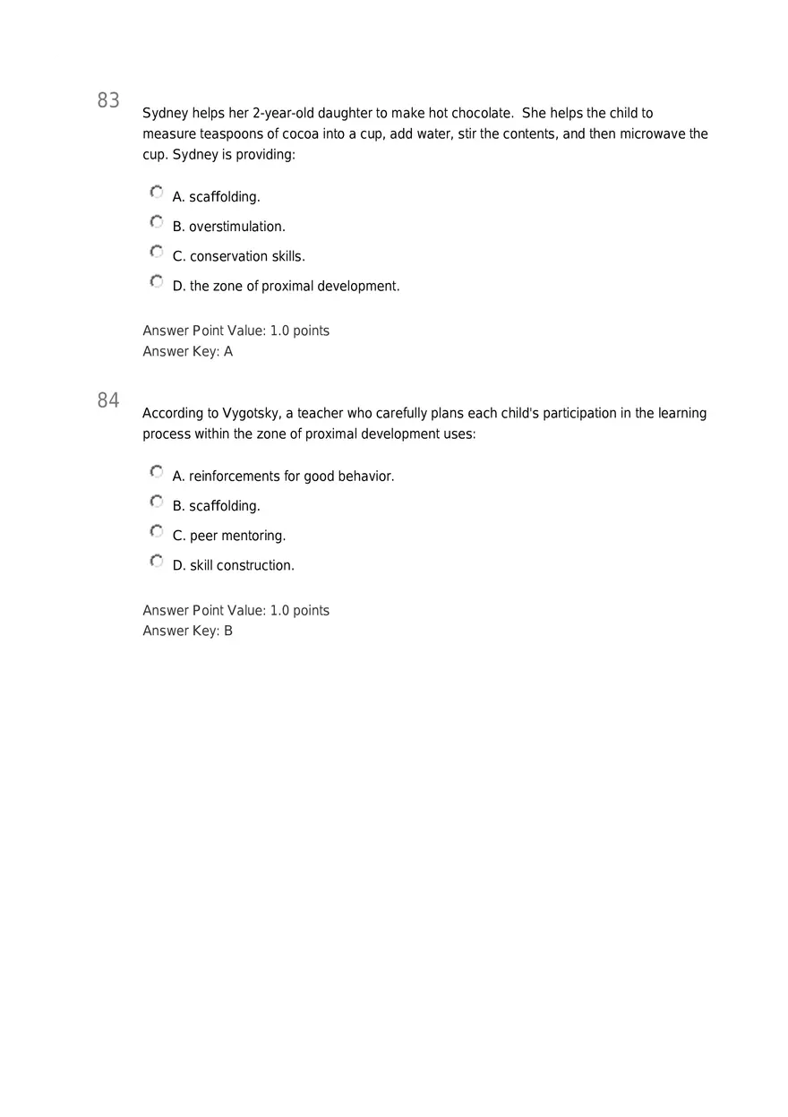 Early Childhood - Body and Mind Answers Part 4 - Page 1