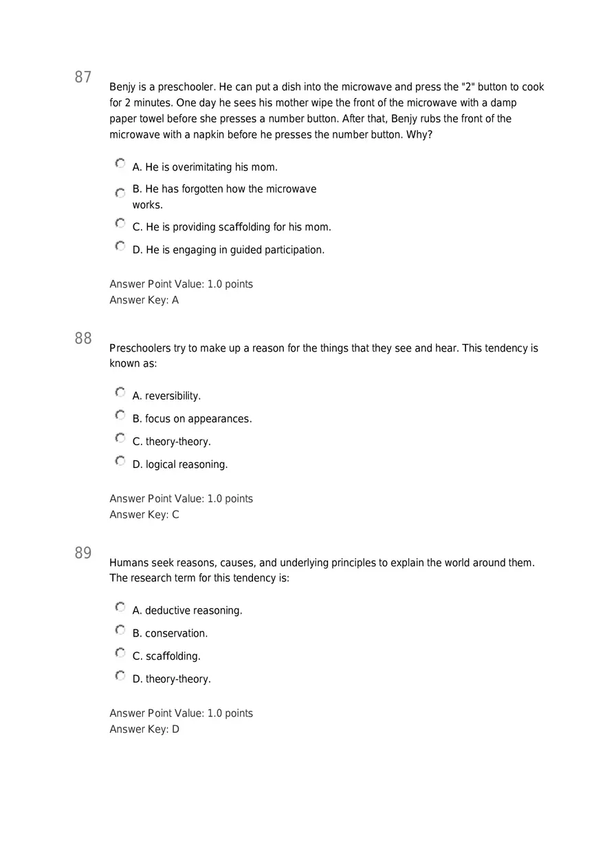 Early Childhood - Body and Mind Answers Part 4 - Page 3