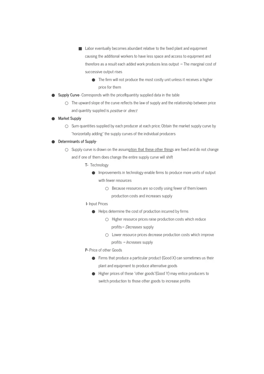Microeconomics Final Exam Review Sheet Part 2 - Page 9