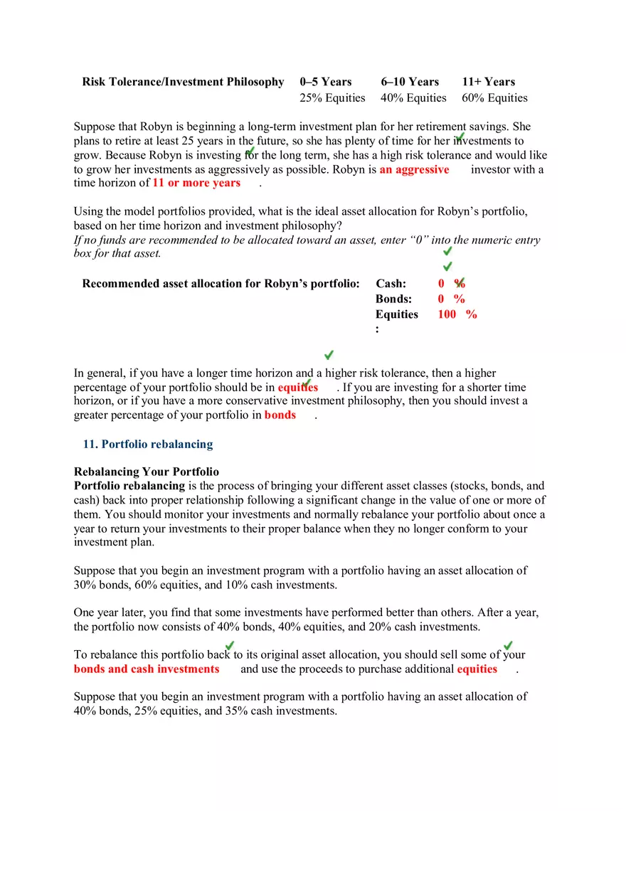 Vocabulary - Investment Planning Assignment - Page 9