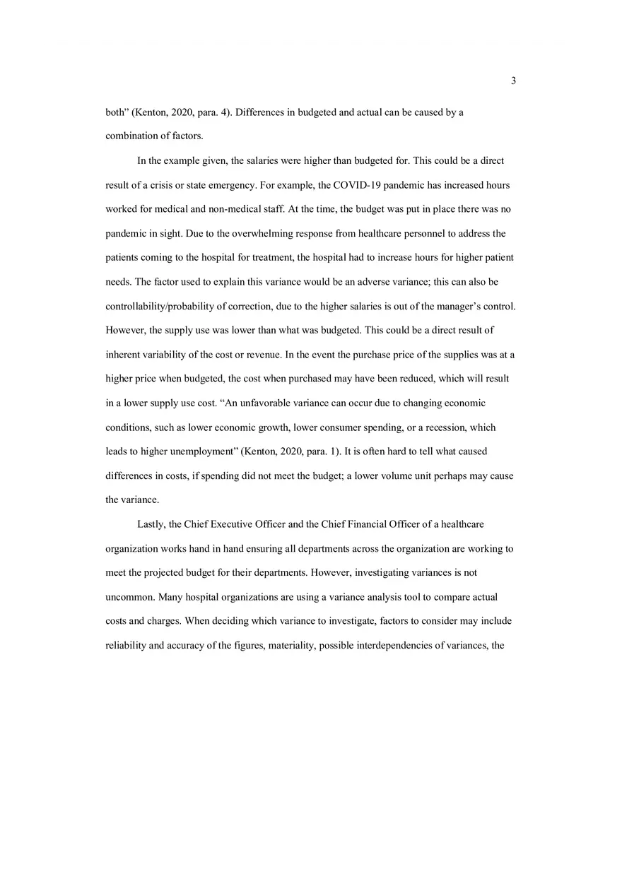 Variance Analysis - Page 3