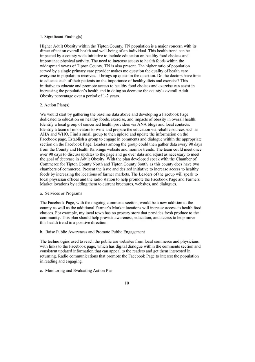 Population Health Data Brief Template - Page 11