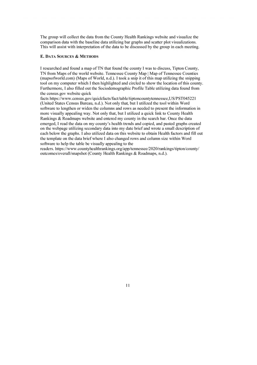 Population Health Data Brief Template - Page 3