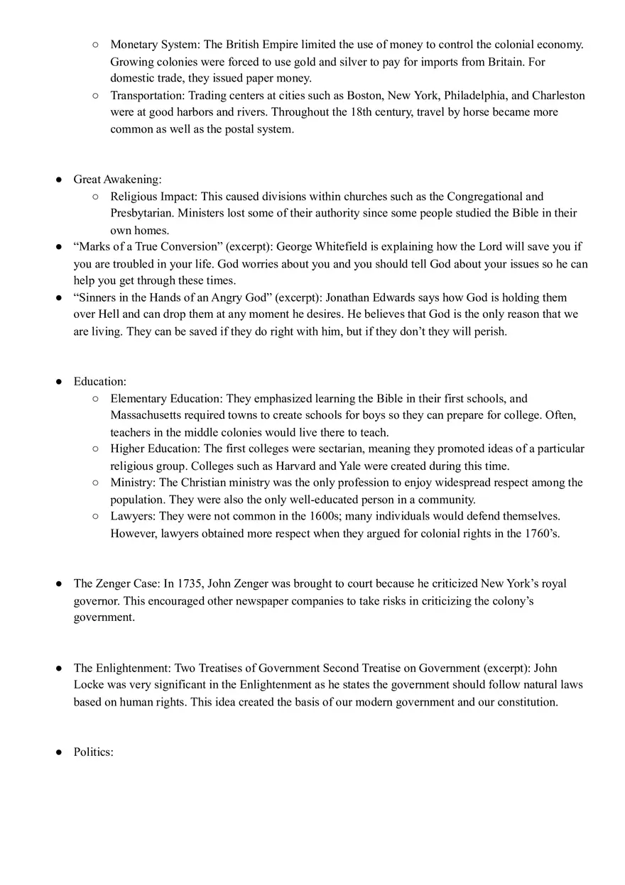 Colonial Period To 1865 Vocabulary - Page 5