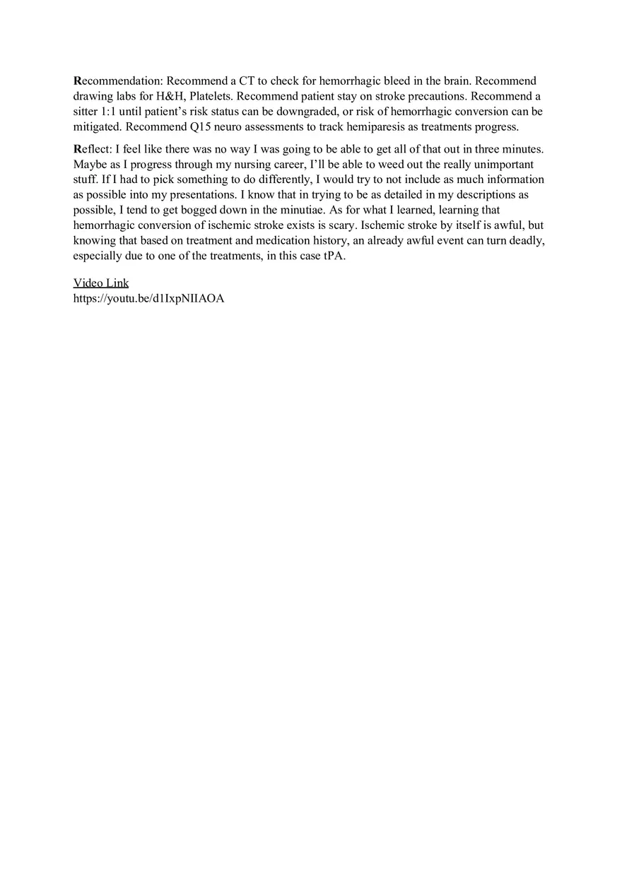 Week 7 Assessment Scenario SBAR and Link - Page 2