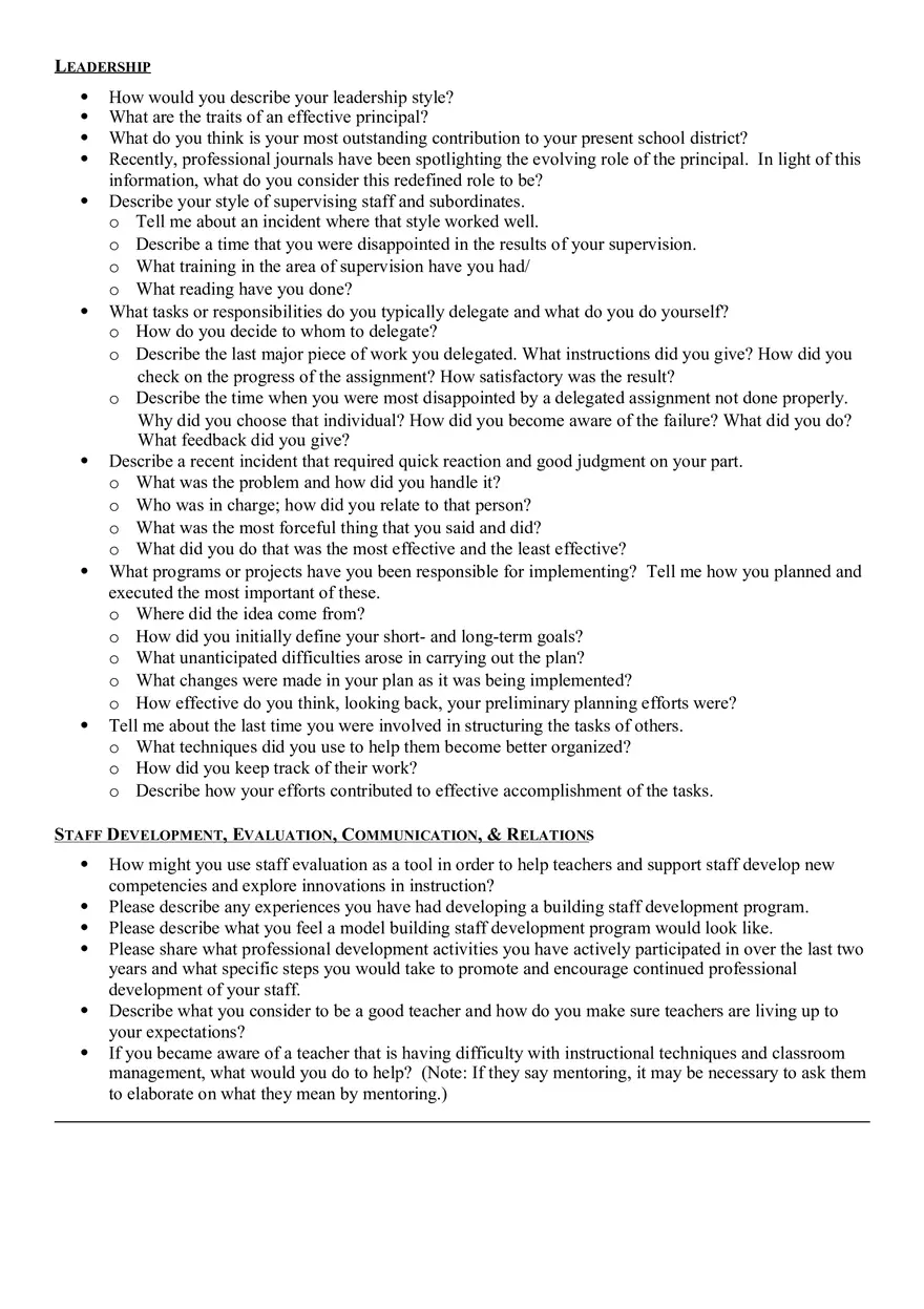 20 Principal Interview Questions 7 Pages - Page 2