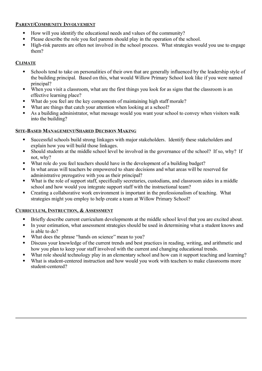 20 Principal Interview Questions 7 Pages - Page 3