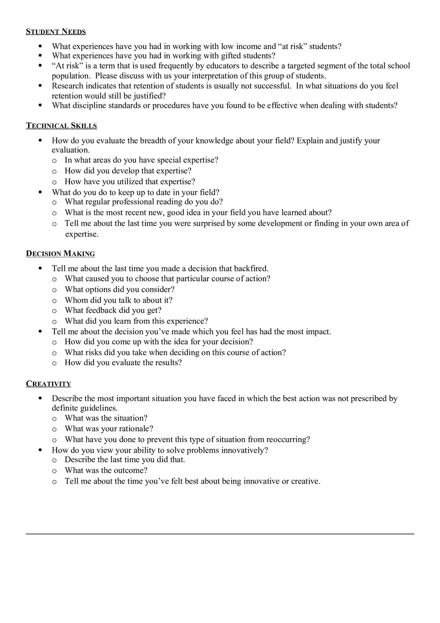 20 Principal Interview Questions 7 Pages - Page 5