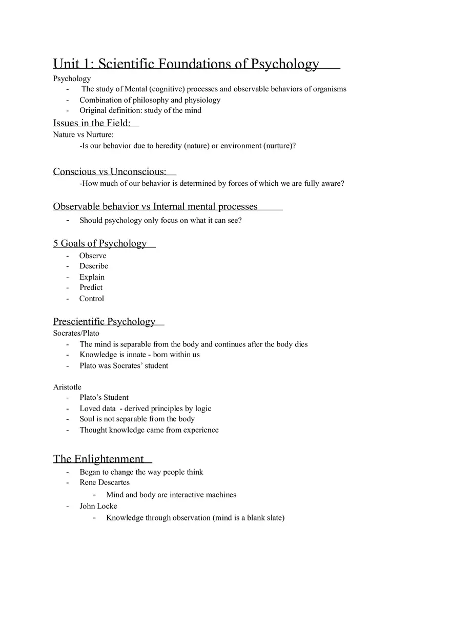 Scientific Foundations of Psychology - Page 1