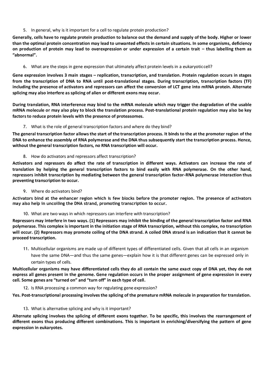 Regulation Of The Lactase Gene - Page 2