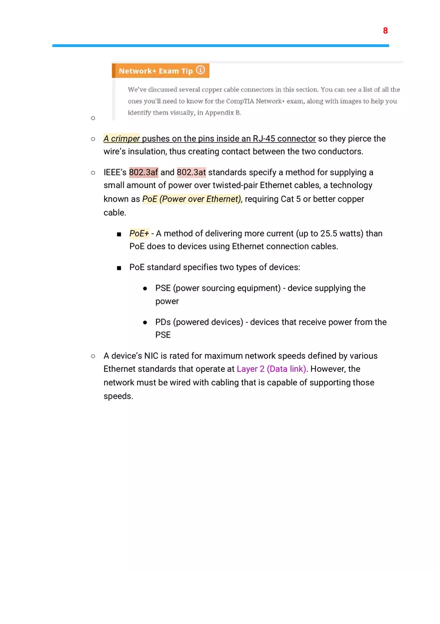 Networking+ Ch 5 Notes - Page 12