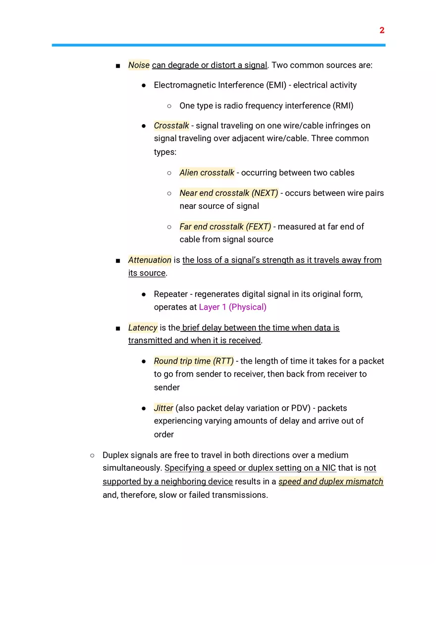 Networking+ Ch 5 Notes - Page 2