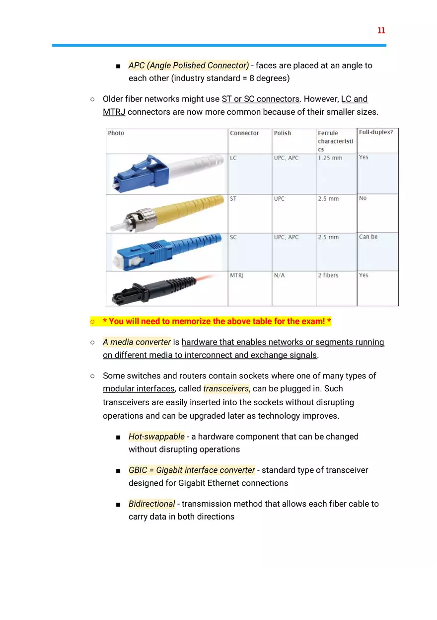 Networking+ Ch 5 Notes - Page 3
