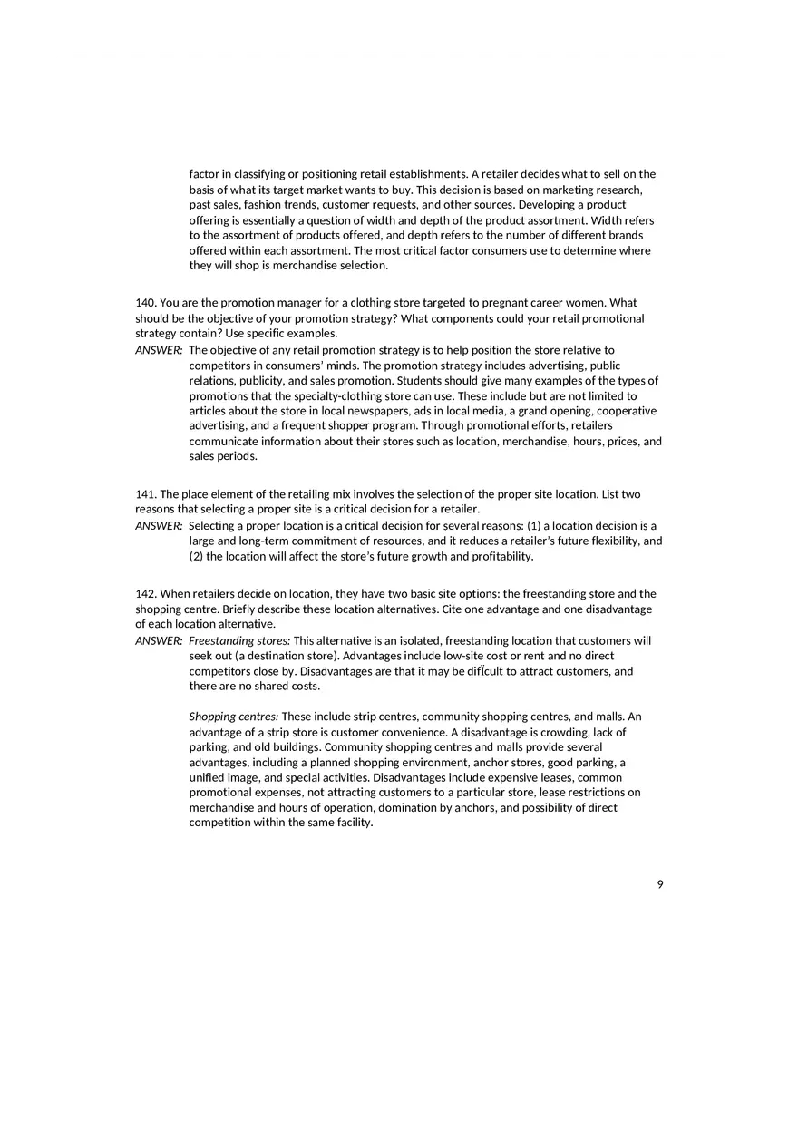 Chapter 15 Retailing Answer Key - Page 10