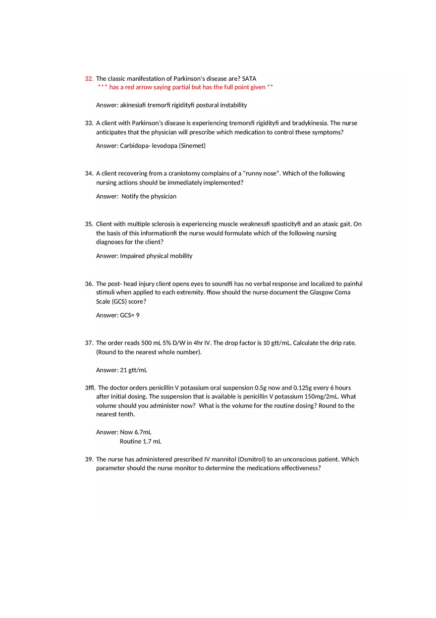 Neuro Exam Med Surg 3 - Page 5