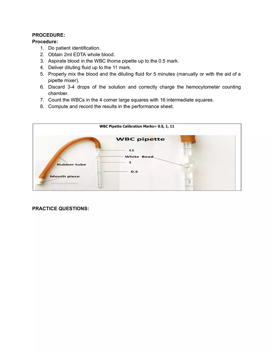 Manual Cell Count For Red Blood Cells and White Blood Cells - Page 4