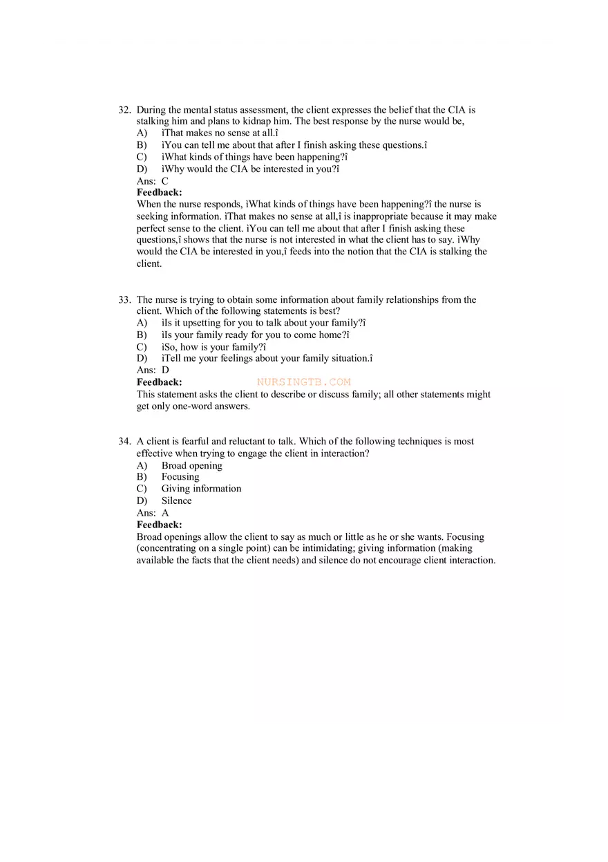 Therapeutic Communication with Feedback - Page 5