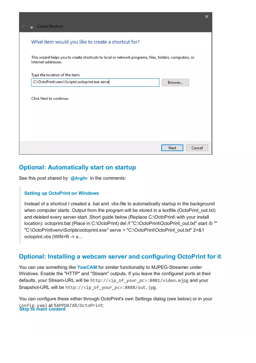 Setting Up Octo Print on Windows - Page 8
