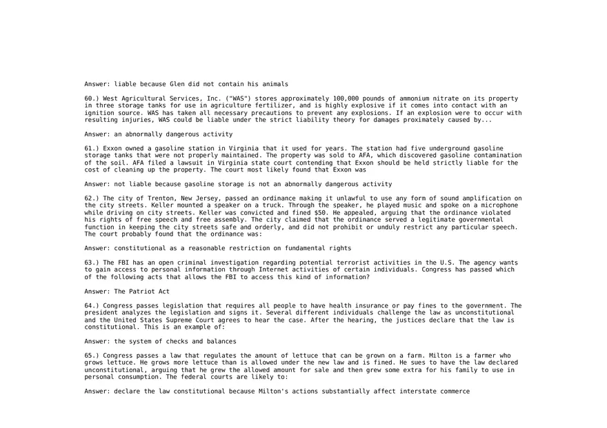 Legal Environment of Business 57-105 Answers - Page 2