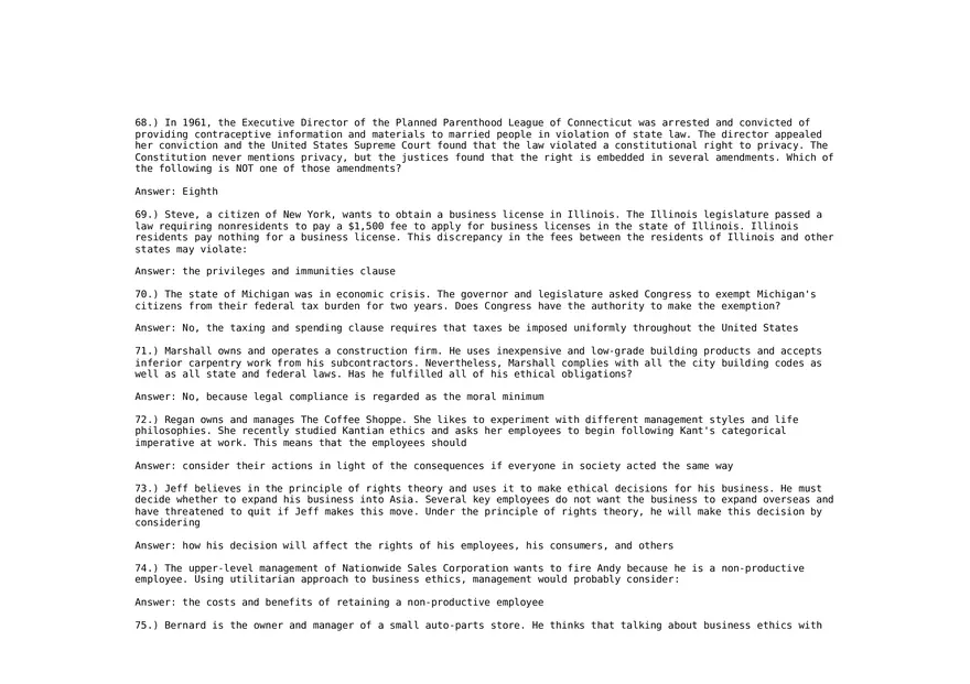 Legal Environment of Business 57-105 Answers - Page 6