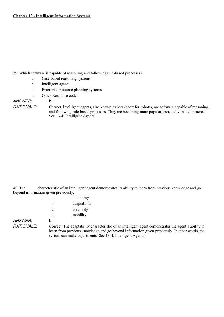 Intelligent Information Systems Answer Key 2 - Page 9