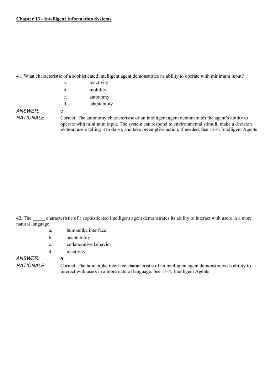 Intelligent Information Systems Answer Key 2 - Page 10