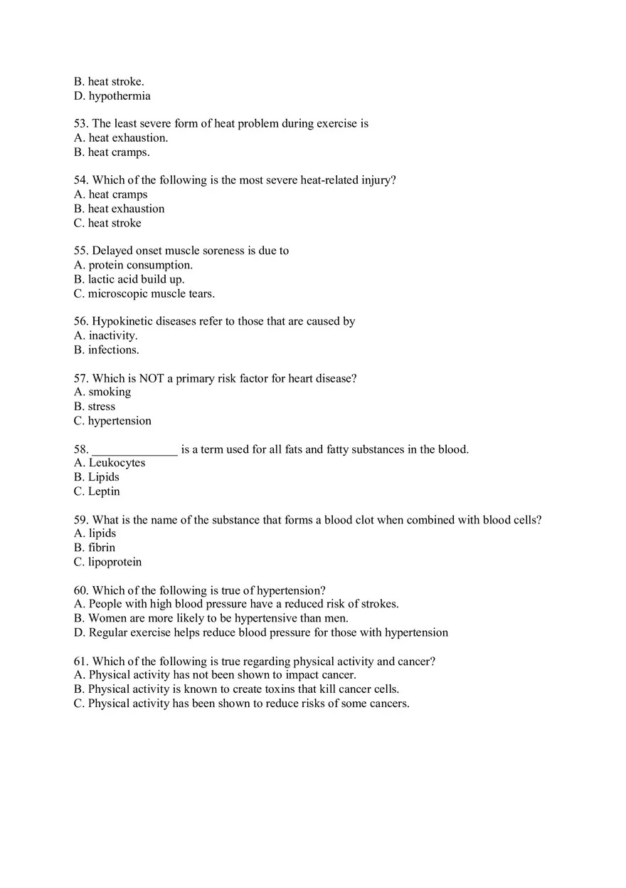 Health and Wellness Study Guide Chapters 1- 6 - Page 6