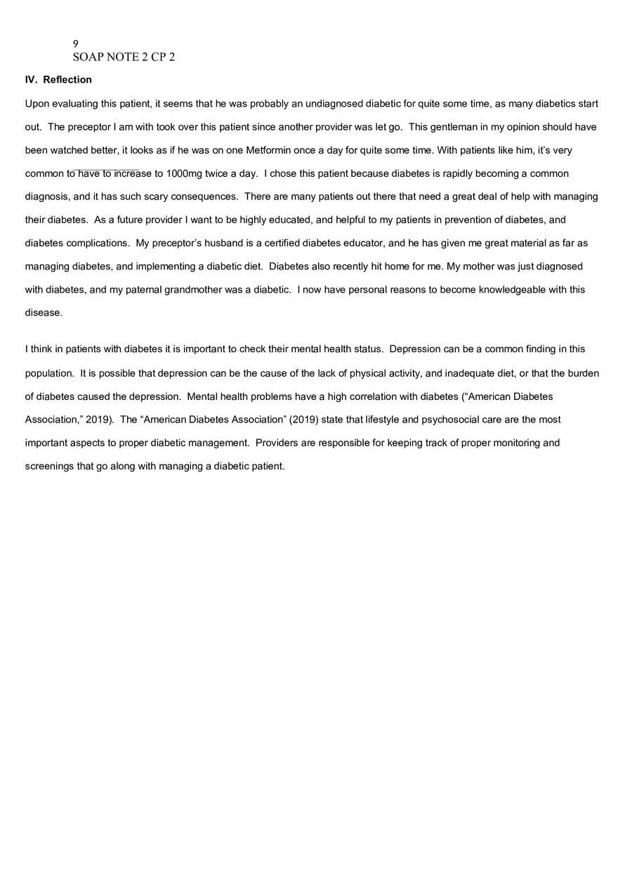 SOAP Note Requirement for Class - Page 8