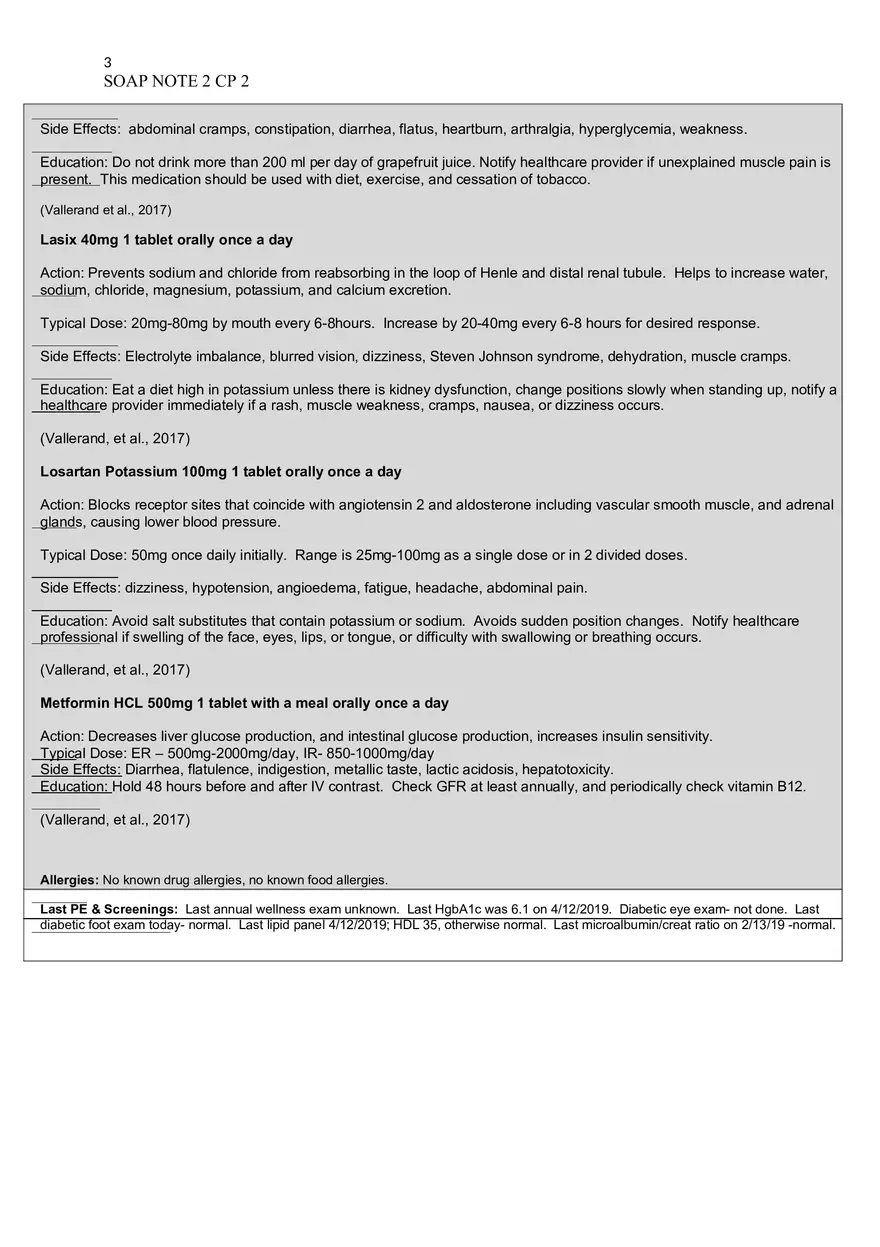 SOAP Note Requirement for Class - Page 2
