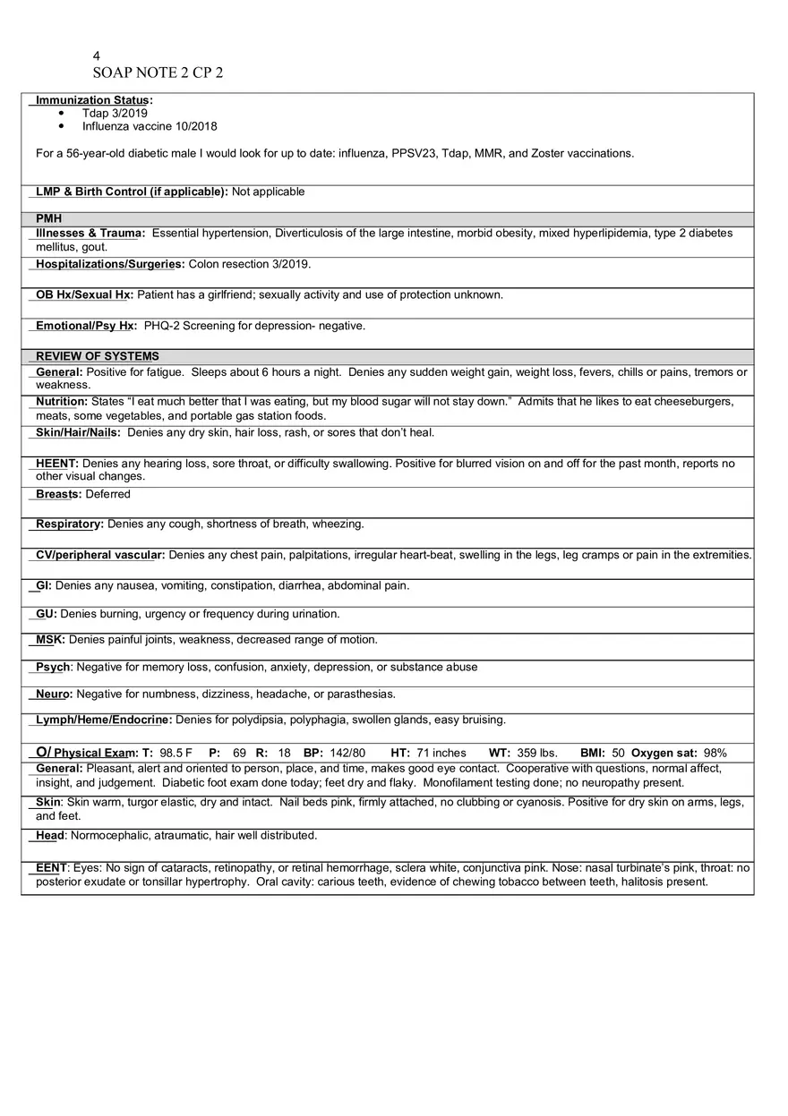 SOAP Note Requirement for Class - Page 3