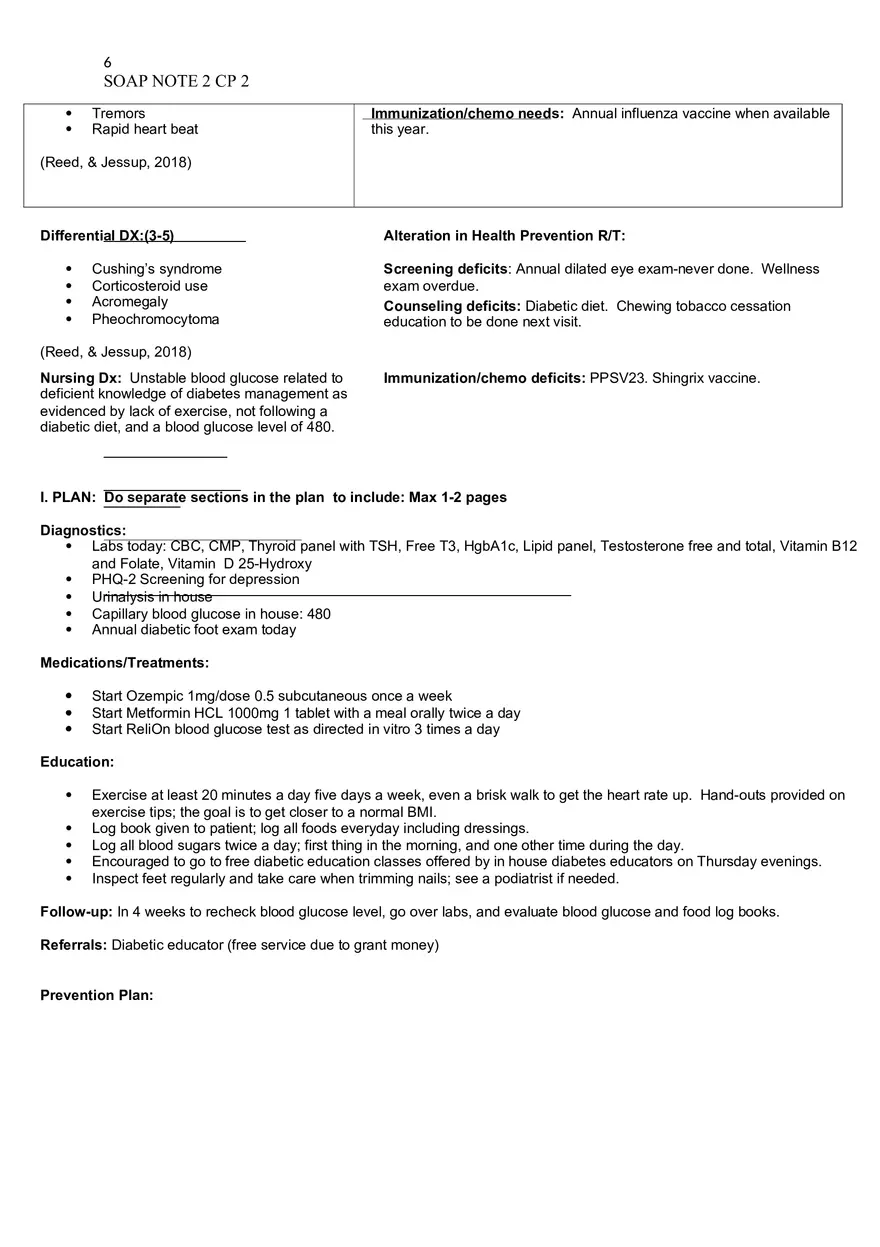 SOAP Note Requirement for Class - Page 5